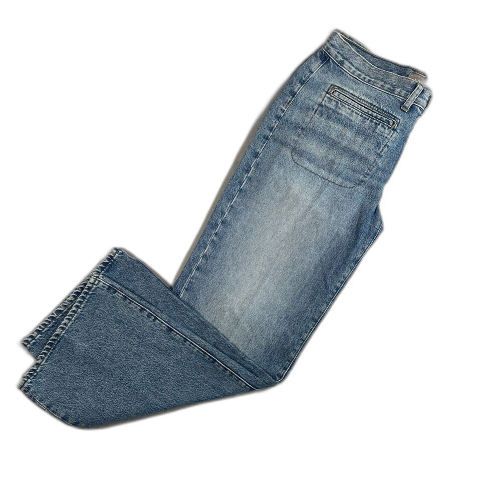 J Crew Point Sur Wide Straight Leg Jeans Womens Sz 30 Light Wash 10.5"Rise
